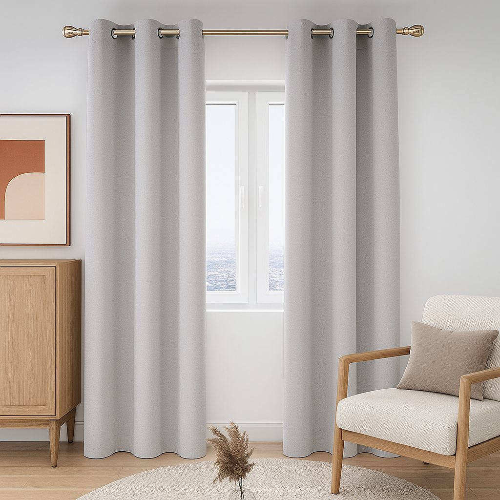 Cortinas Blackout 90% 2 Paneles (210 cms x 300cms) CADA PANEL DIVIDIDO EN 150 cms +  INCLUYEN ARGOLLA