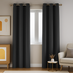 Cortinas Blackout 90% 2 Paneles (210 cms x 300cms) CADA PANEL DIVIDIDO EN 150 cms +  INCLUYEN ARGOLLA