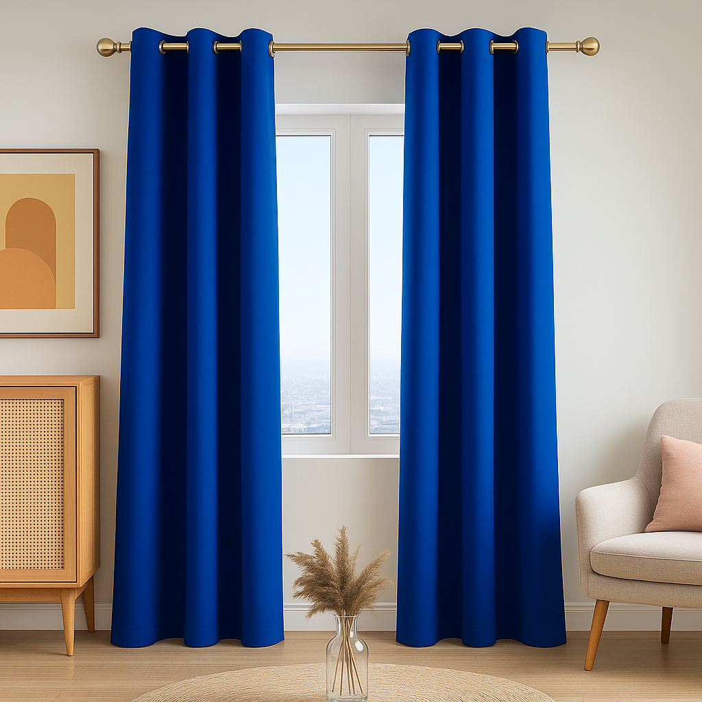 Cortinas Blackout 90% 2 Paneles (210 cms x 300cms) CADA PANEL DIVIDIDO EN 150 cms +  INCLUYEN ARGOLLA