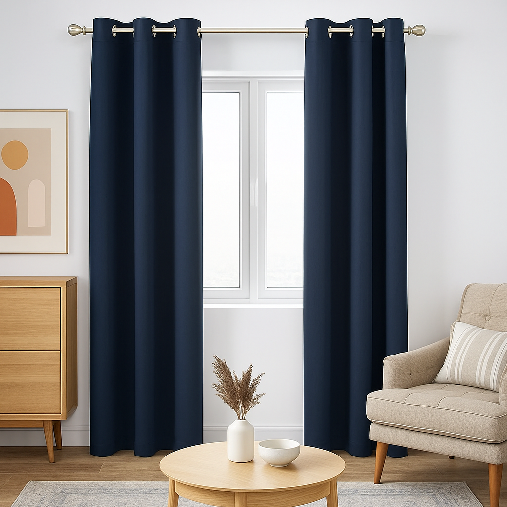 Cortinas Blackout 90% 2 Paneles (210 cms x 300cms) CADA PANEL DIVIDIDO EN 150 cms +  INCLUYEN ARGOLLA