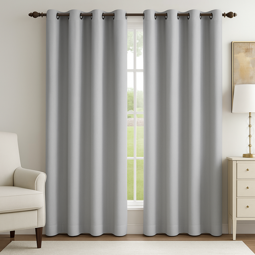 Cortinas Blackout 100% 2 Paneles cada uno de 150 cms (230 x 300cm) INCLUYEN OJAL