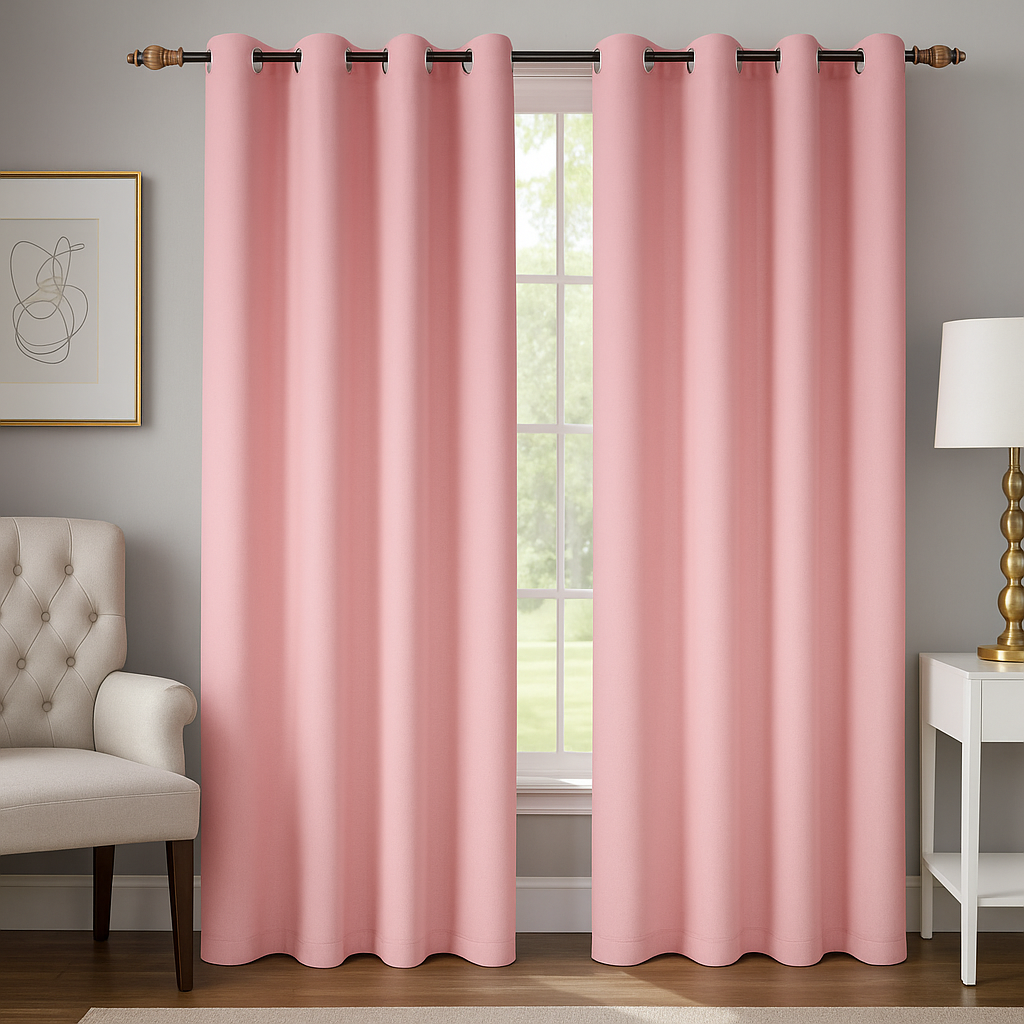 Cortinas Blackout 100% 2 Paneles cada uno de 150 cms (230 x 300cm) INCLUYEN OJAL