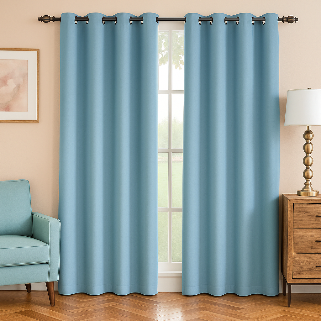 Cortinas Blackout 100% 2 Paneles cada uno de 150 cms (230 x 300cm) INCLUYEN OJAL