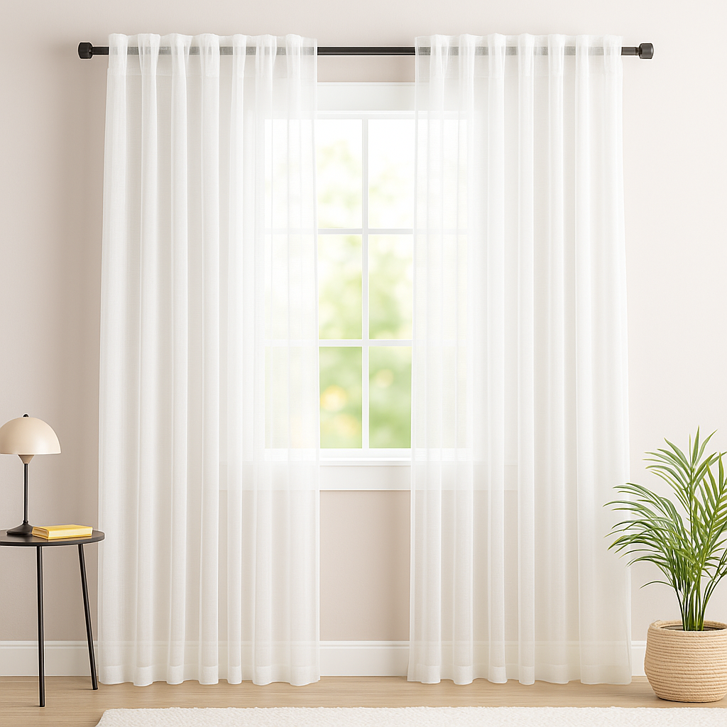 Velos para Casa: Elegancia y Privacidad con Estilo Moderno  2 Paneles (210 cms x 300cms) CADA PANEL DIVIDIDO EN 150 cms