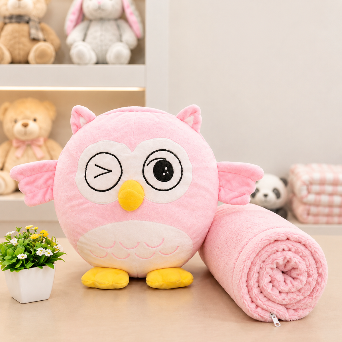 Peluches Pijameros 2 en 1 con Cobija