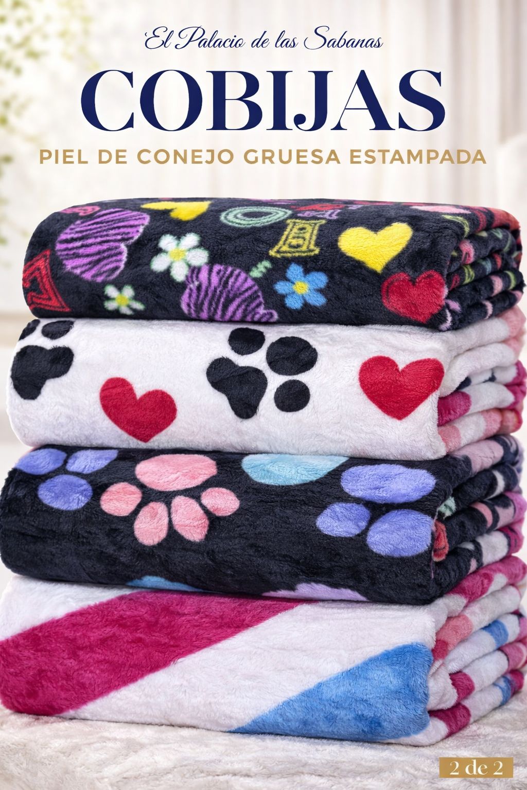 CobijaPieldeConejooPieldeDuraznoGruesaestampada