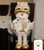 Juego de Espaldar De Silla Diseño Navideño DORADO X6 UNIDADES