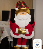 Juego de Espaldar De Silla Diseño Navideño NEGRO ROJO X6 UNIDADES