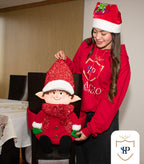 Juego de Espaldar De Silla Diseño Navideño ROJO X6 UNIDADES