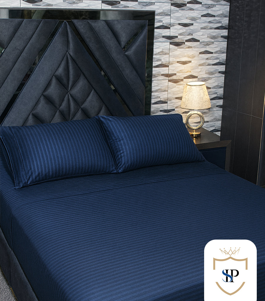 Sabana Unicolor para cama Azul Oscura