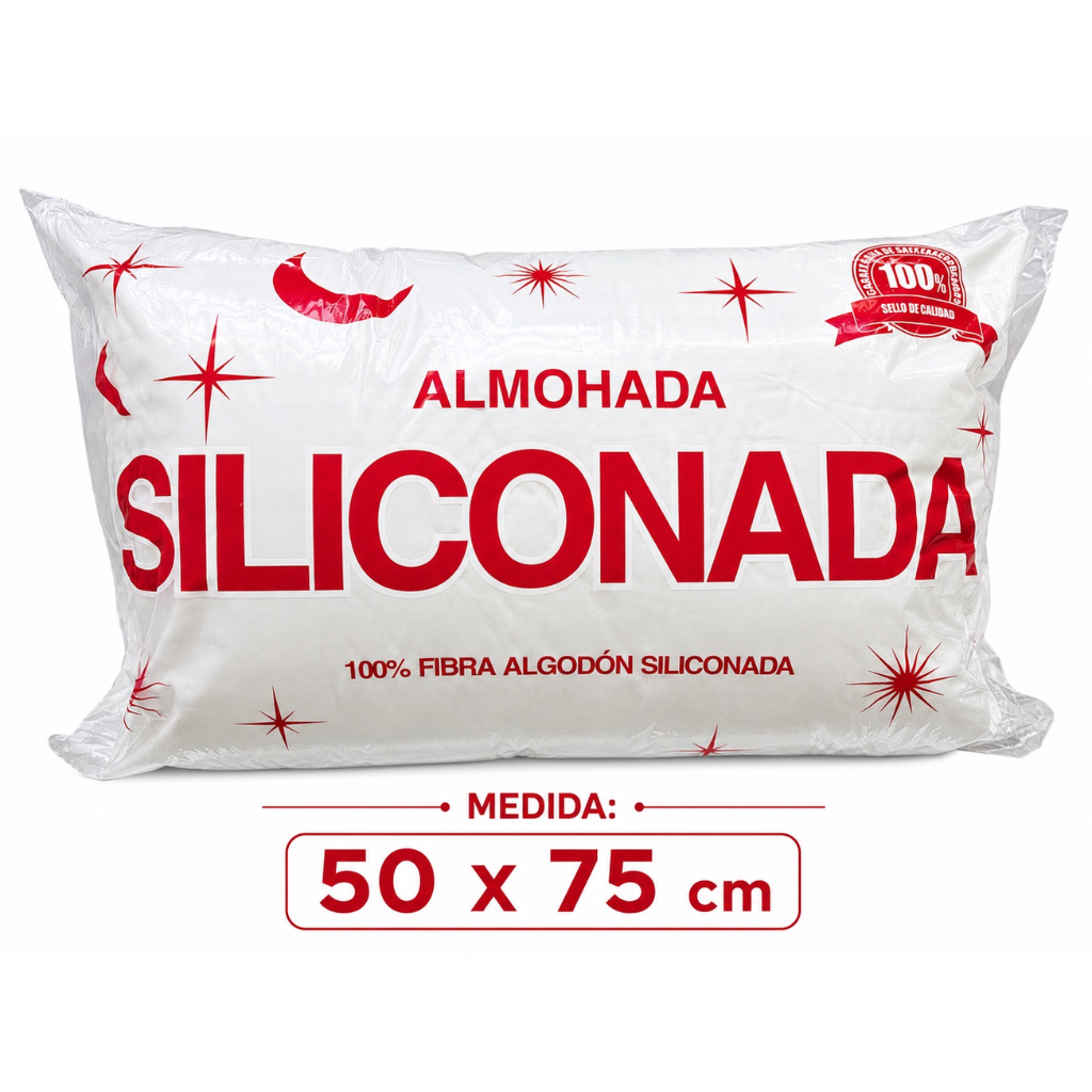 Almohada Siliconada Roja – 50 x 75 cm