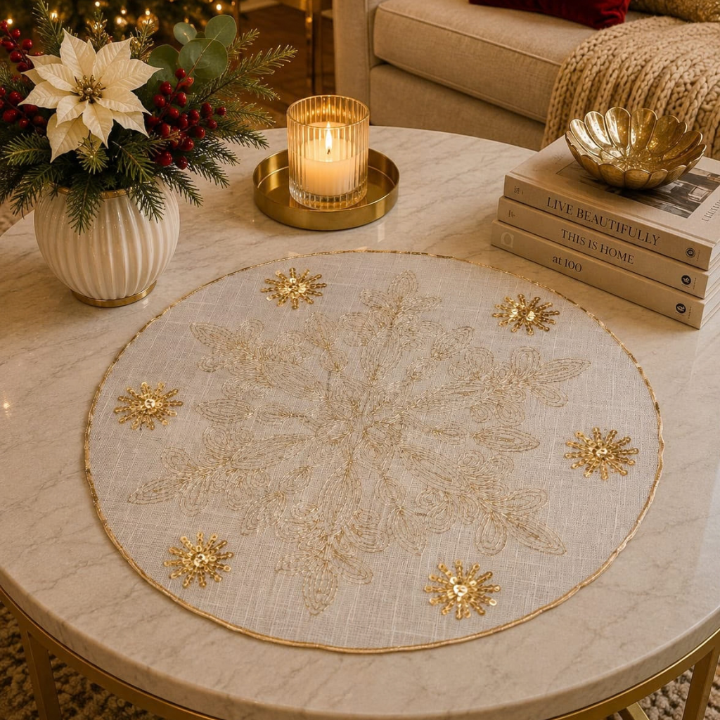 Centro de Mesa Navideño Bordado - Multidiseño