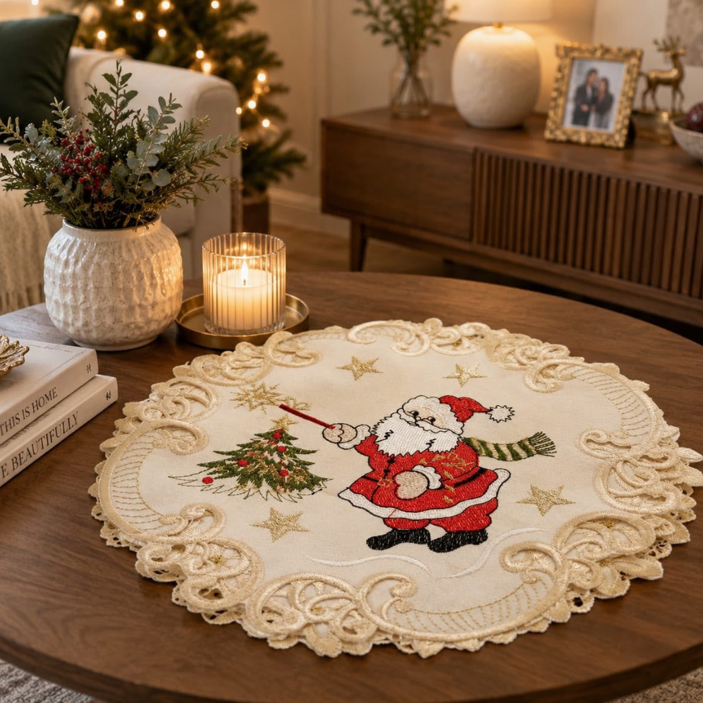 Centro de Mesa Navideño Bordado - Multidiseño