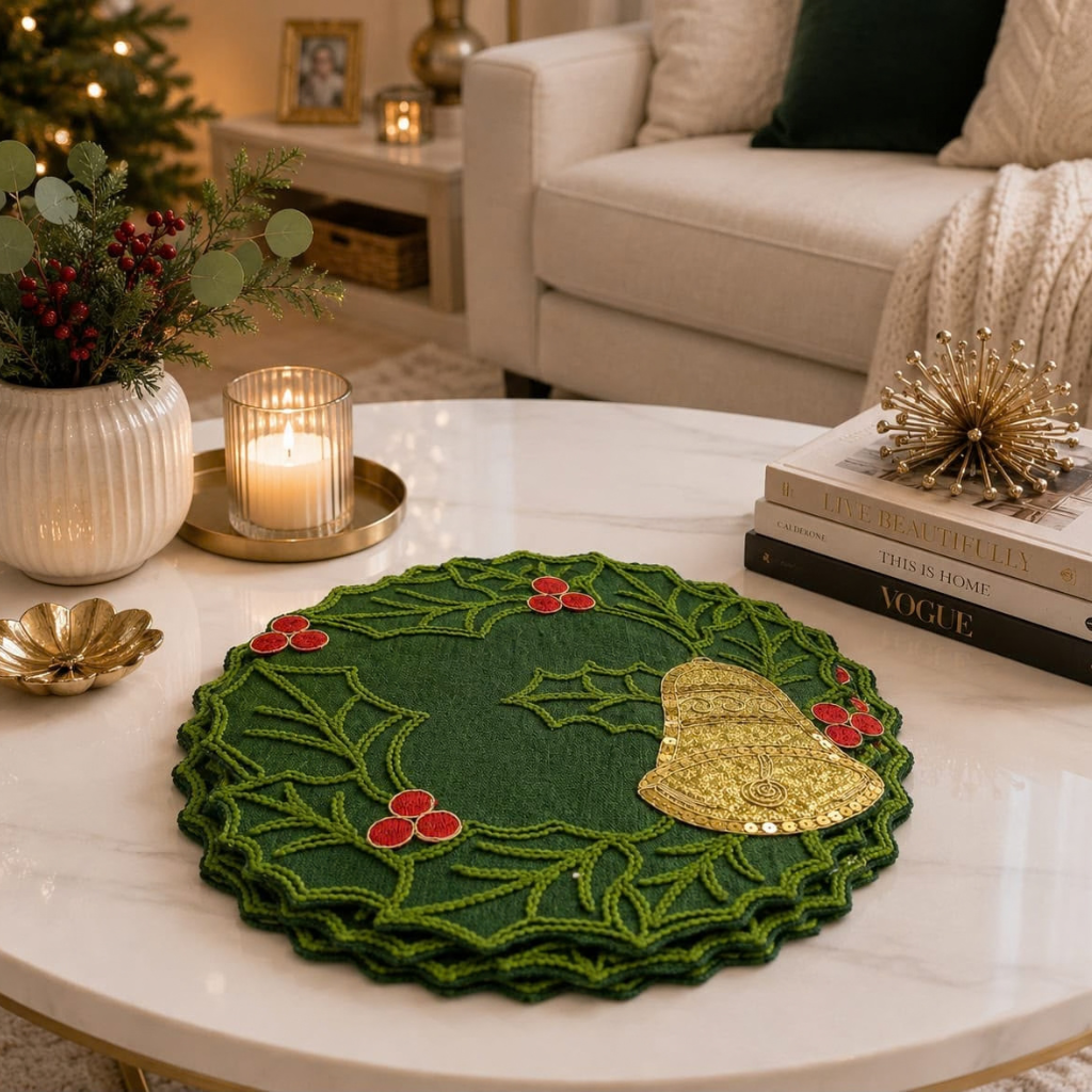 Centro de Mesa Navideño Bordado - Multidiseño