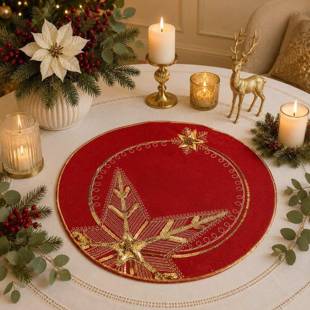 Centro de Mesa Navideño Bordado - Multidiseño