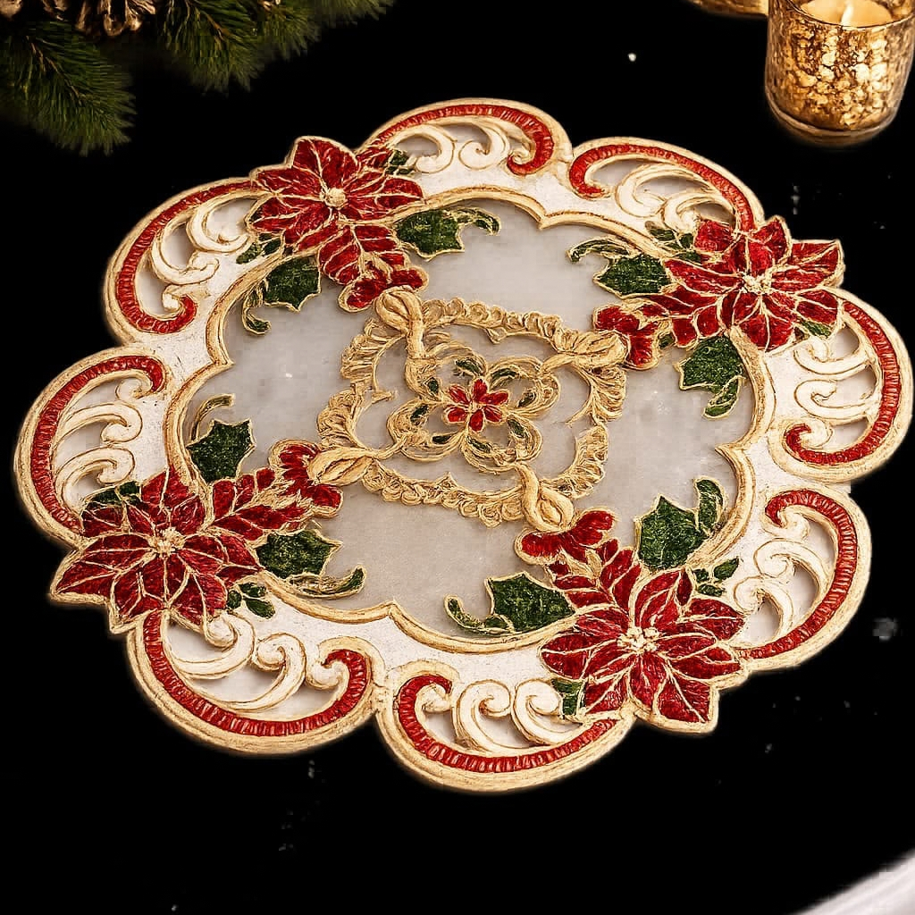 Centro de Mesa Navideño Bordado - Multidiseño
