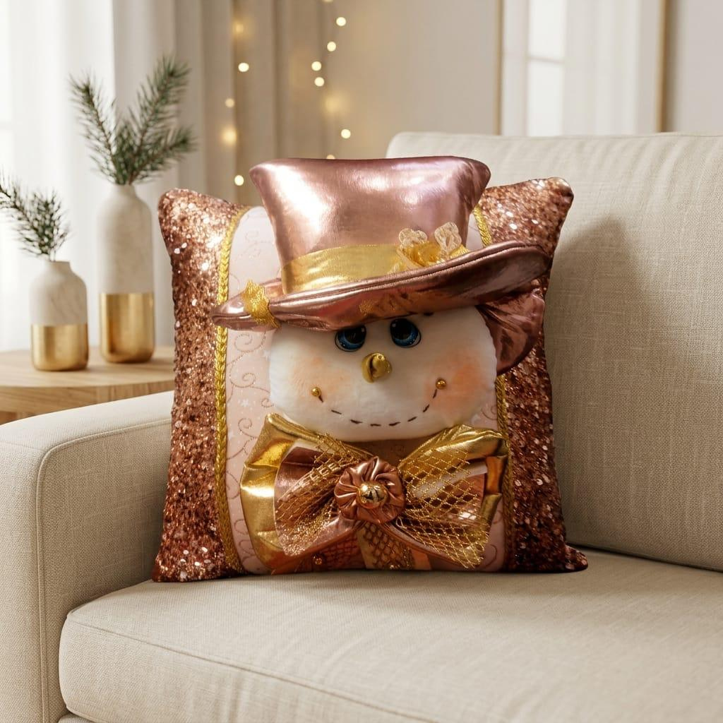 Cojín Navideño Brillante Decorativo Multidiseño
