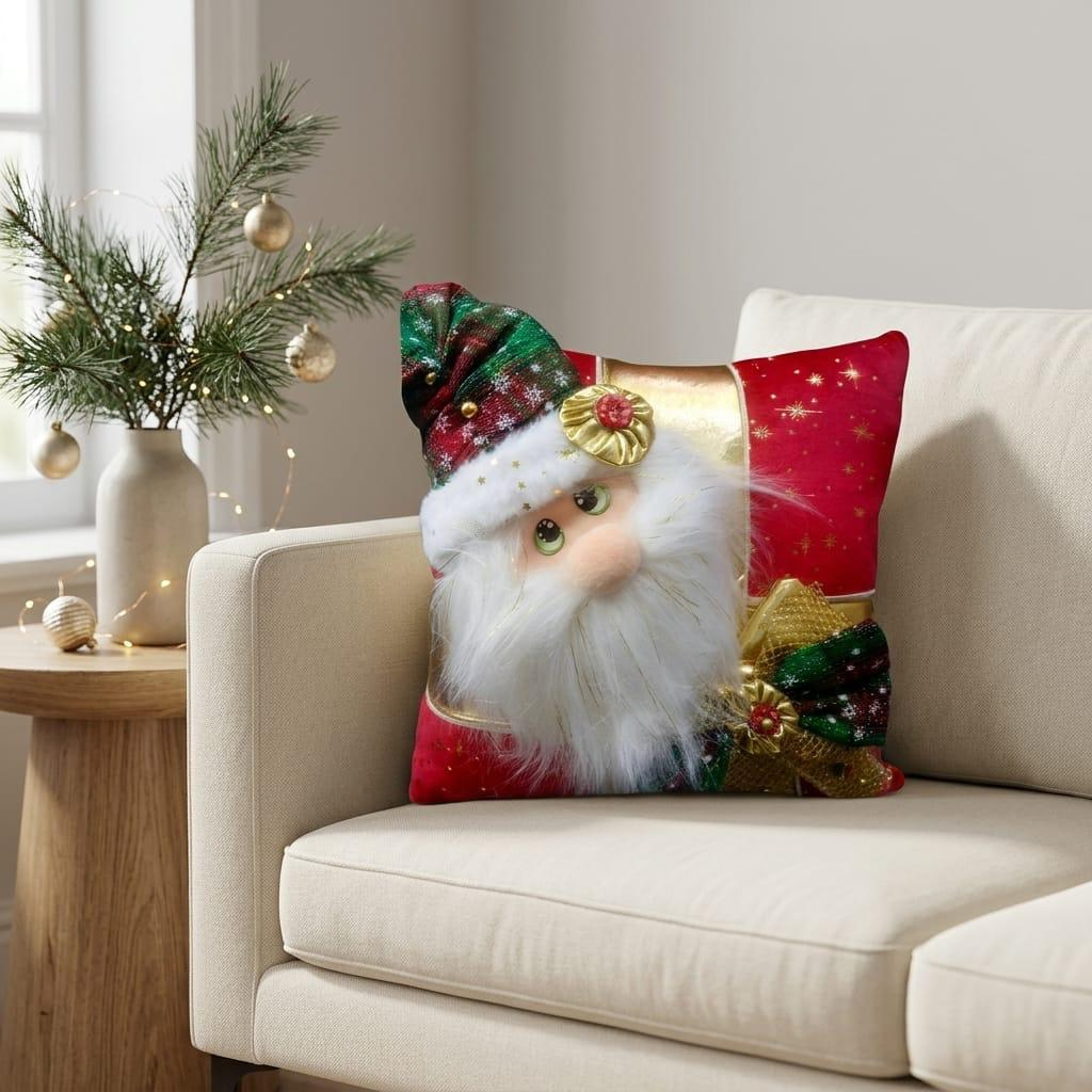 Cojín Navideño Brillante Decorativo Multidiseño