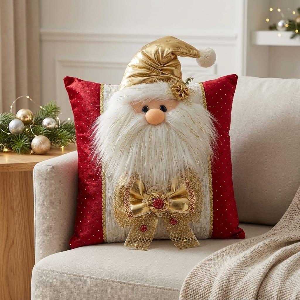 Cojín Navideño Brillante Decorativo Multidiseño