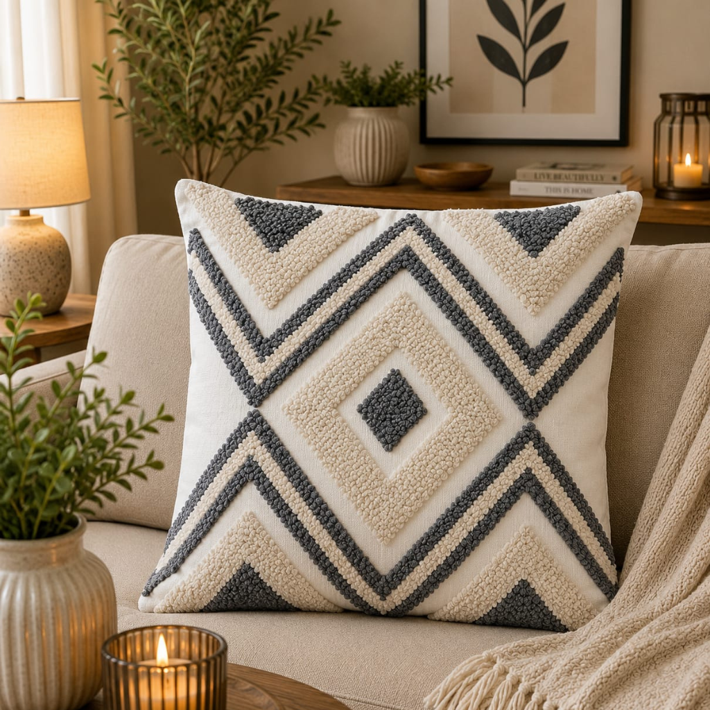 Cojín Decorativo Bordado Multidiseño 45 × 45 cm