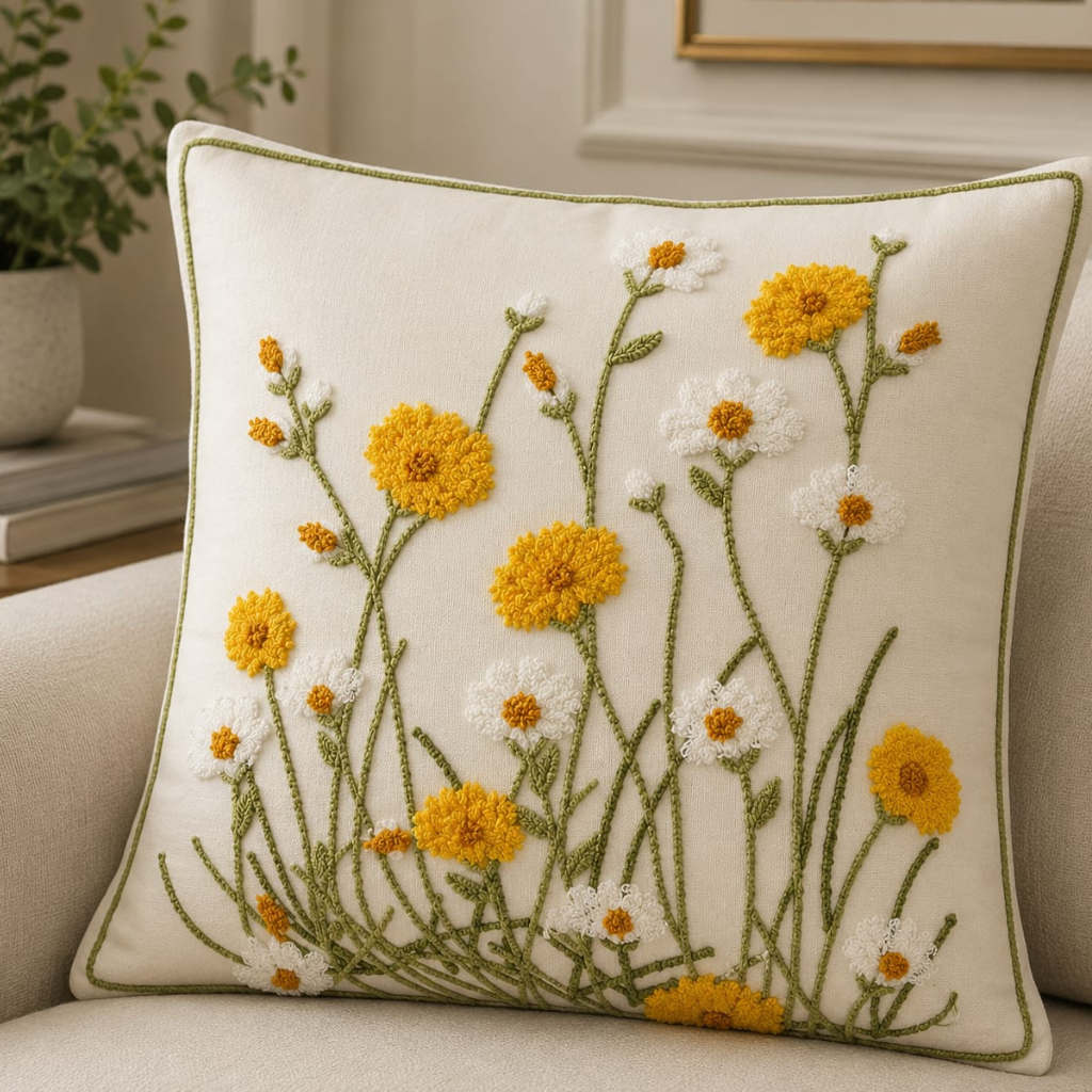 Cojín Decorativo Bordado Multidiseño 45 × 45 cm