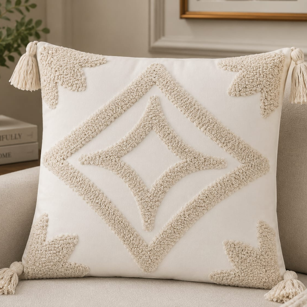 Cojín Decorativo Bordado Multidiseño 45 × 45 cm