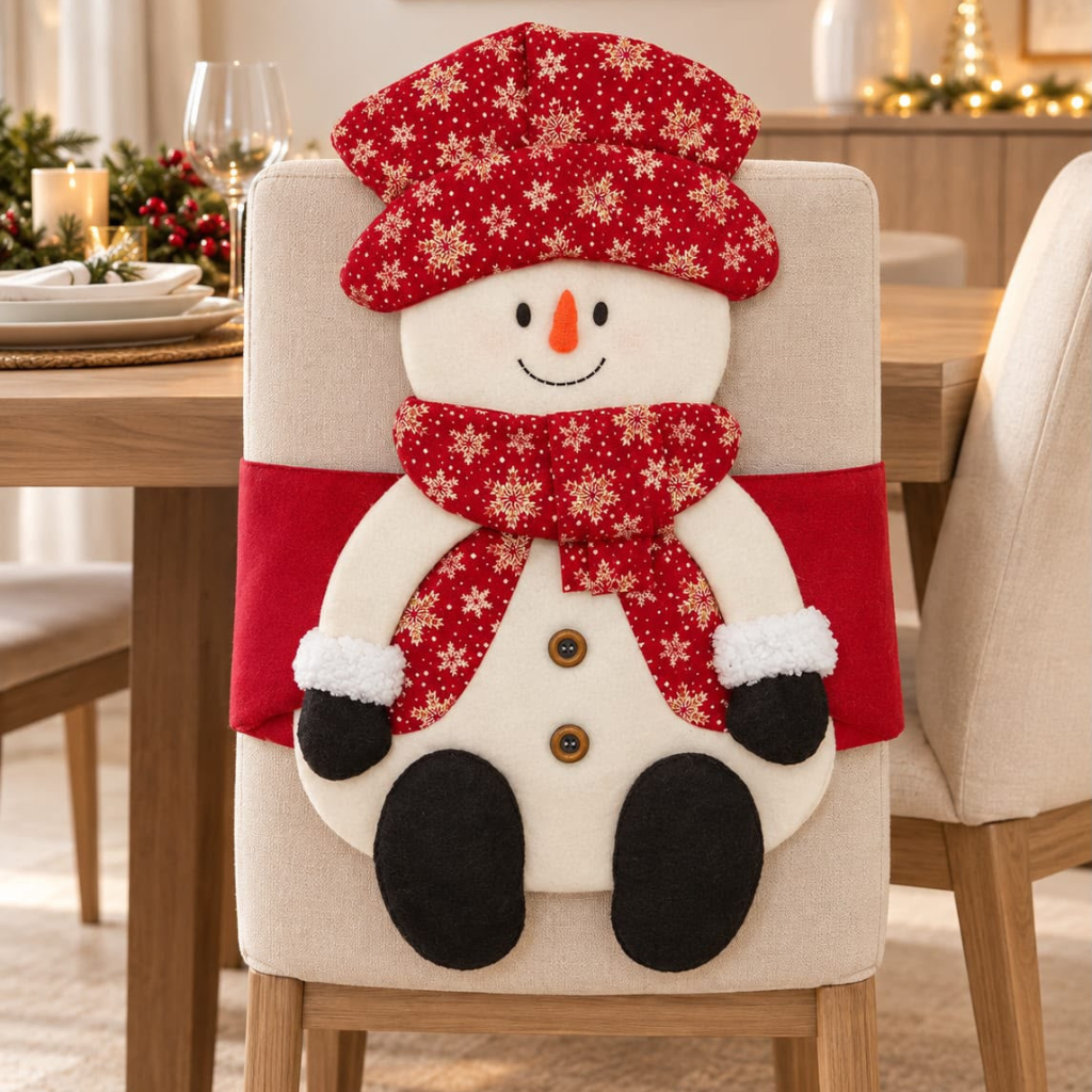 Espaldar Decorativo Navideño para Silla - Rojo