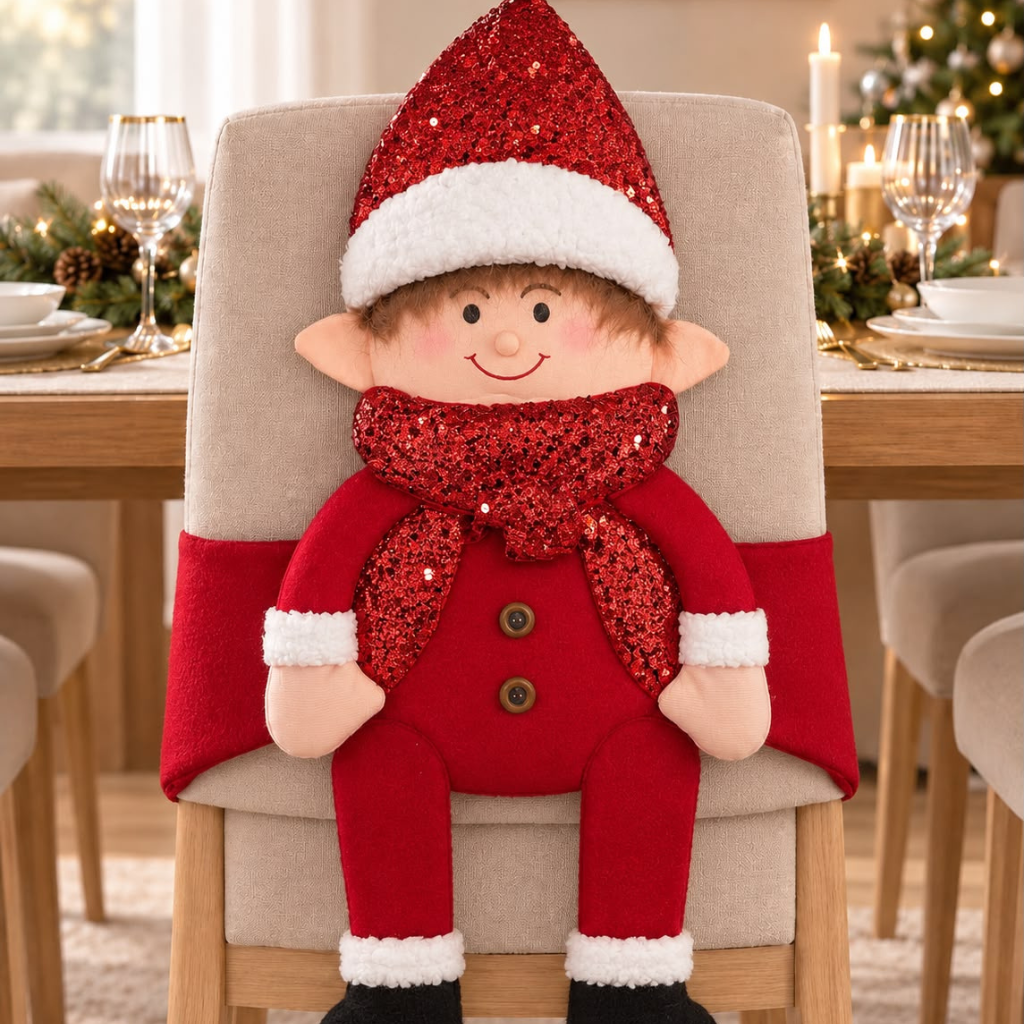 Espaldar Decorativo Navideño para Silla - con piernas