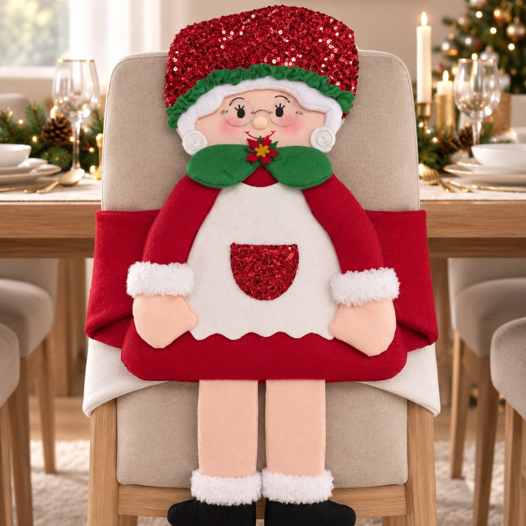 Espaldar Decorativo Navideño para Silla - con piernas