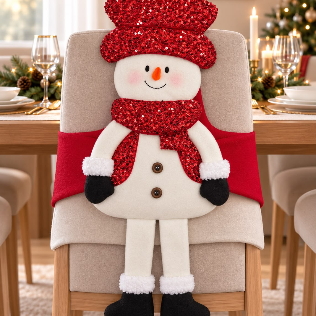 Espaldar Decorativo Navideño para Silla - con piernas