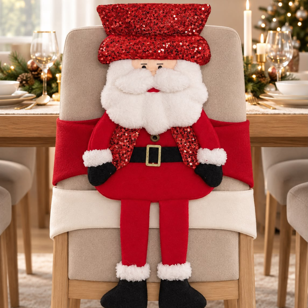 Espaldar Decorativo Navideño para Silla - con piernas
