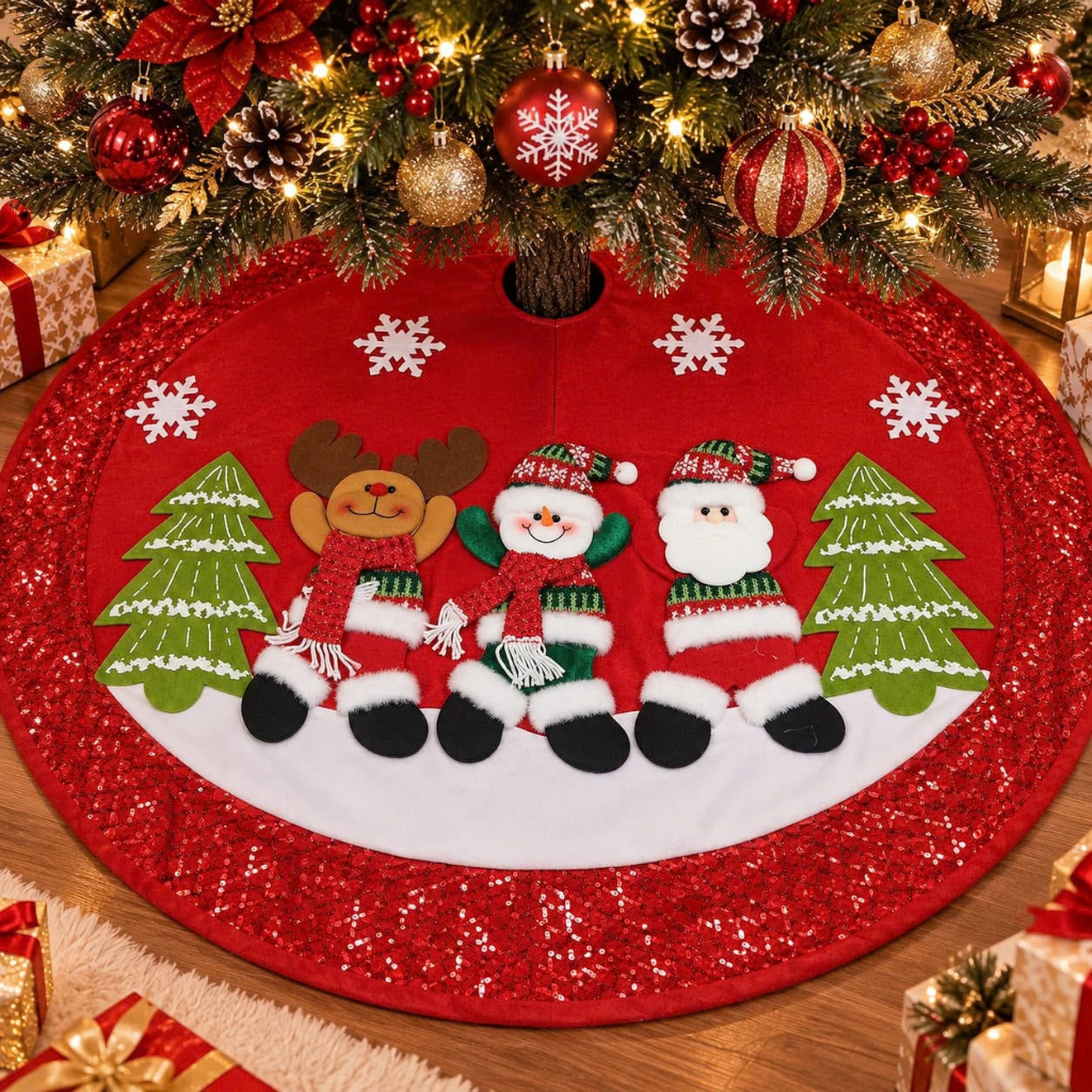 Pie de Árbol Navideño Decorativo - Multidiseño