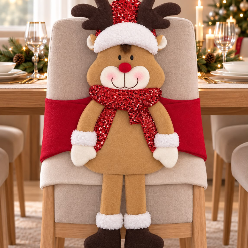 Espaldar Decorativo Navideño para Silla - con piernas