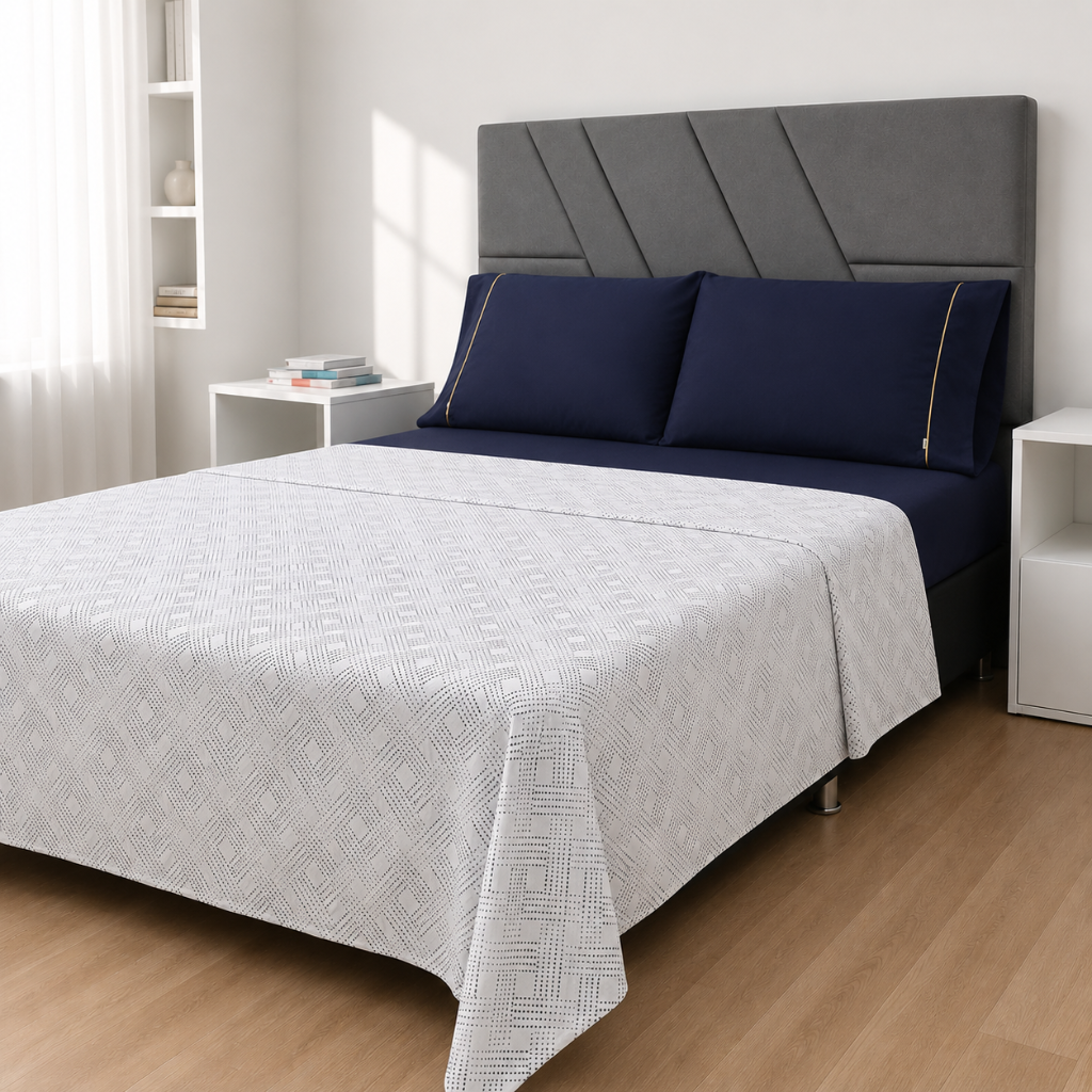 Sábanas 200 Hilos Estampadas – Brisa Gris