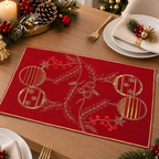 Set de 6 Individuales Navideños Bordados - Multidiseño