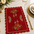 Set de 6 Individuales Navideños Bordados - Multidiseño