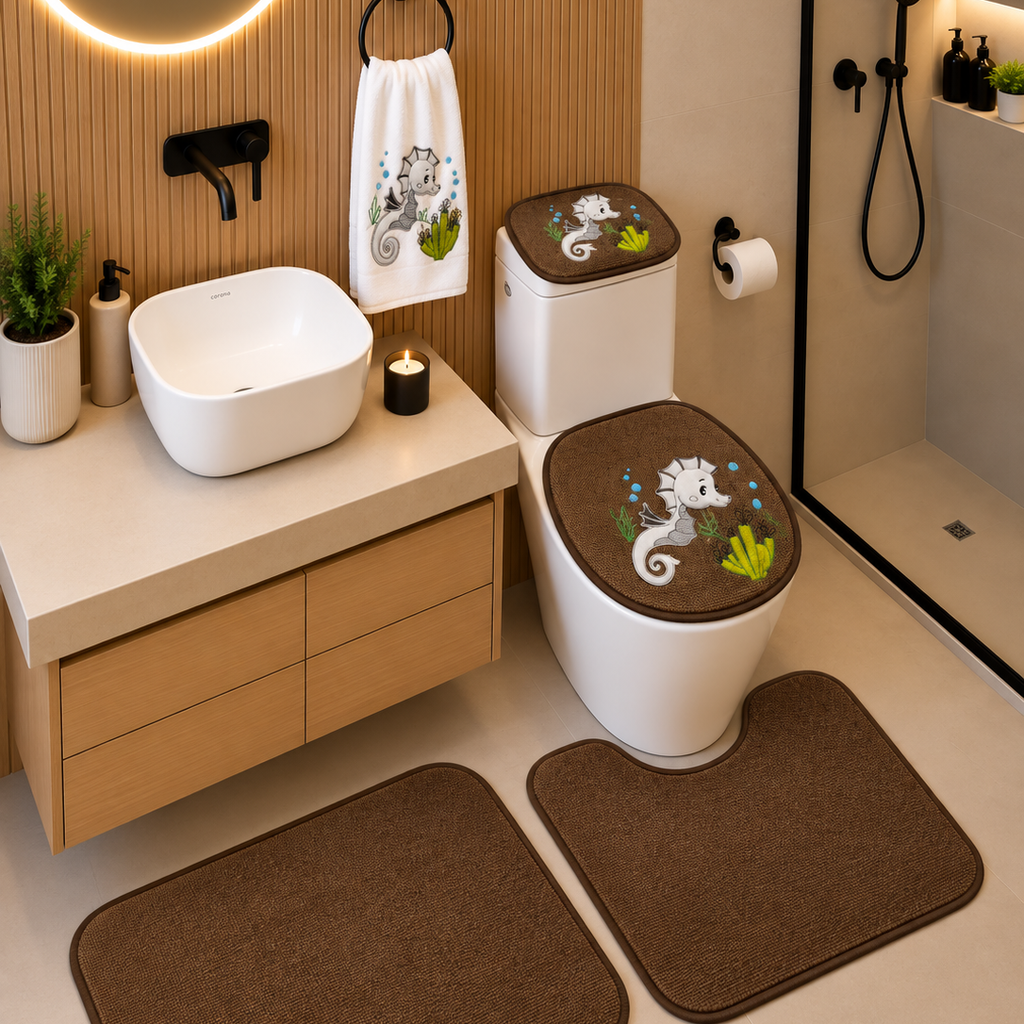 Juego de Baño de 5 Piezas Decorativo
