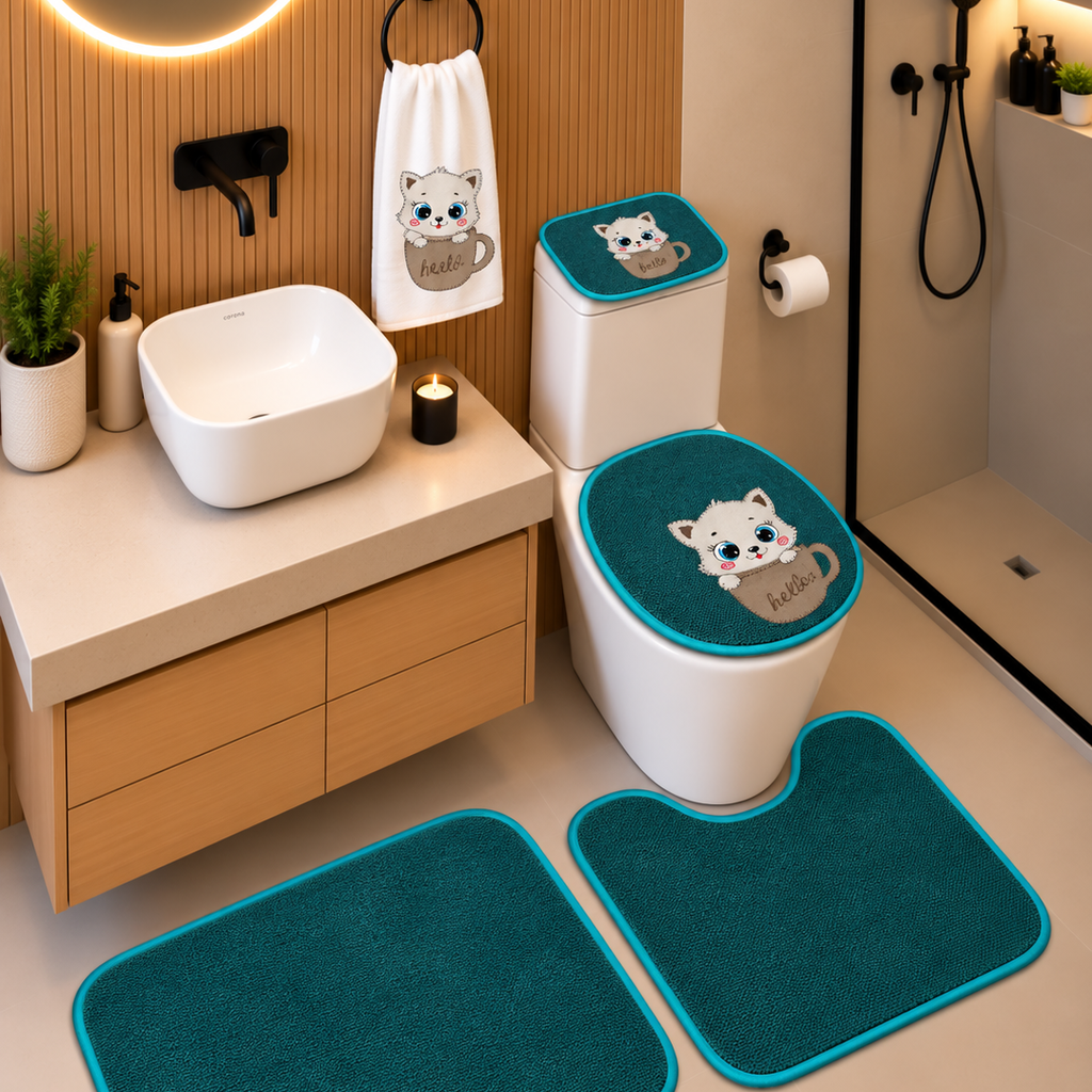 Juego de Baño de 5 Piezas Decorativo