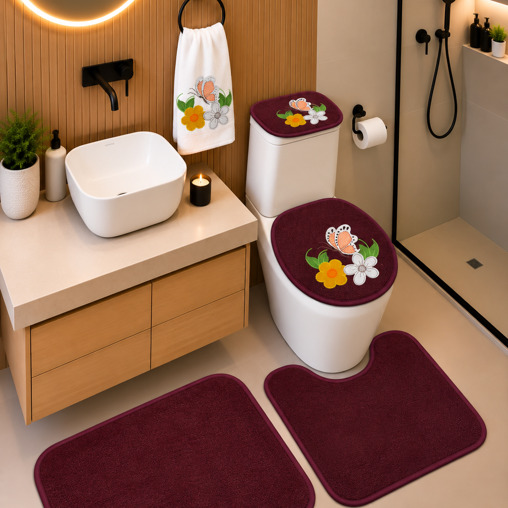 Juego de Baño de 5 Piezas Decorativo