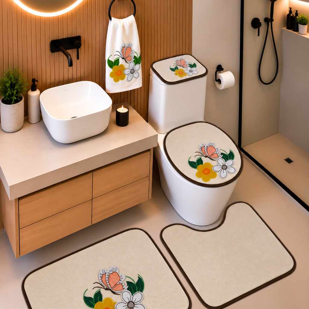 Juego de Baño de 5 Piezas Decorativo