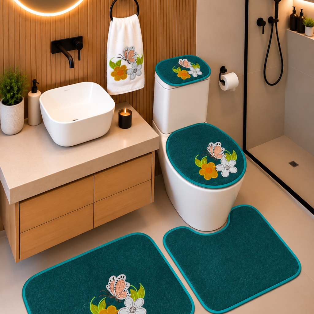 Juego de Baño de 5 Piezas Decorativo