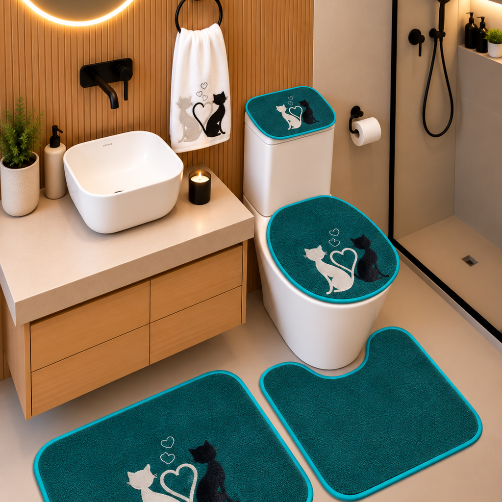Juego de Baño de 5 Piezas Decorativo