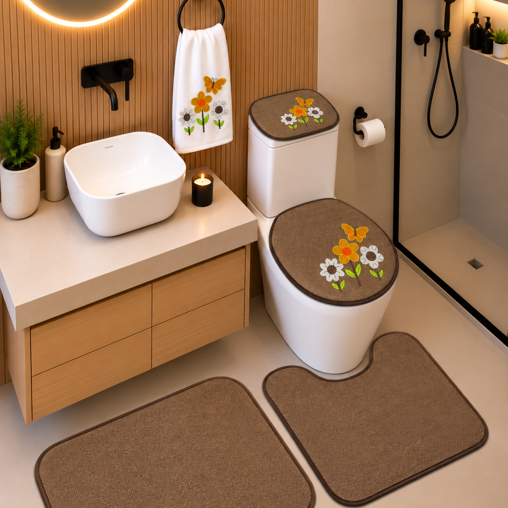 Juego de Baño de 5 Piezas Decorativo