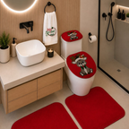 Juego de Baño Navideño Decorativo - con toalla