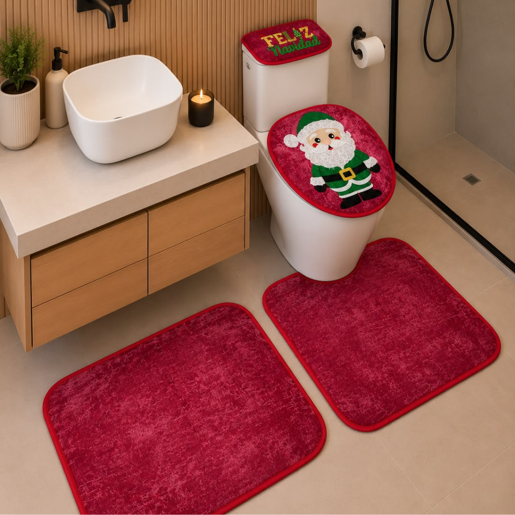 Juego de Baño Navideño Decorativo - sin toalla