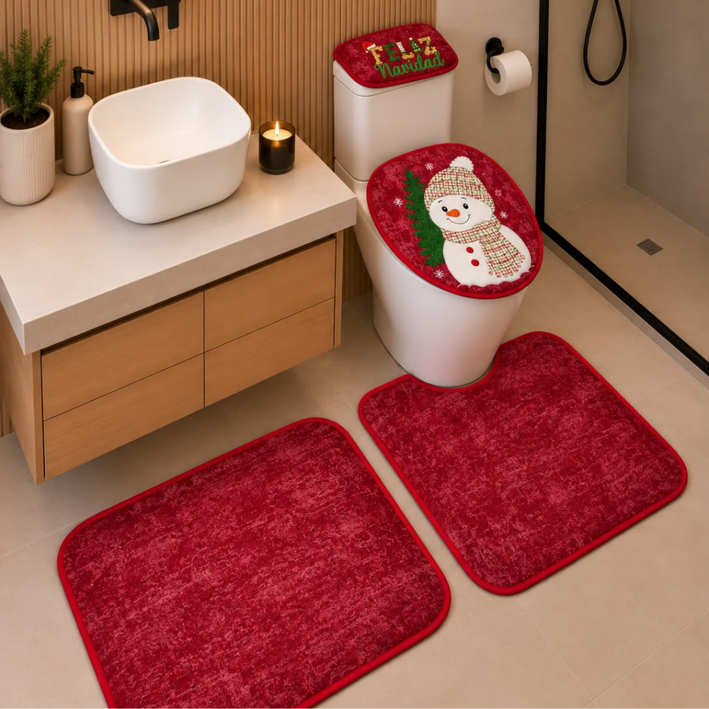 Juego de Baño Navideño Decorativo - sin toalla