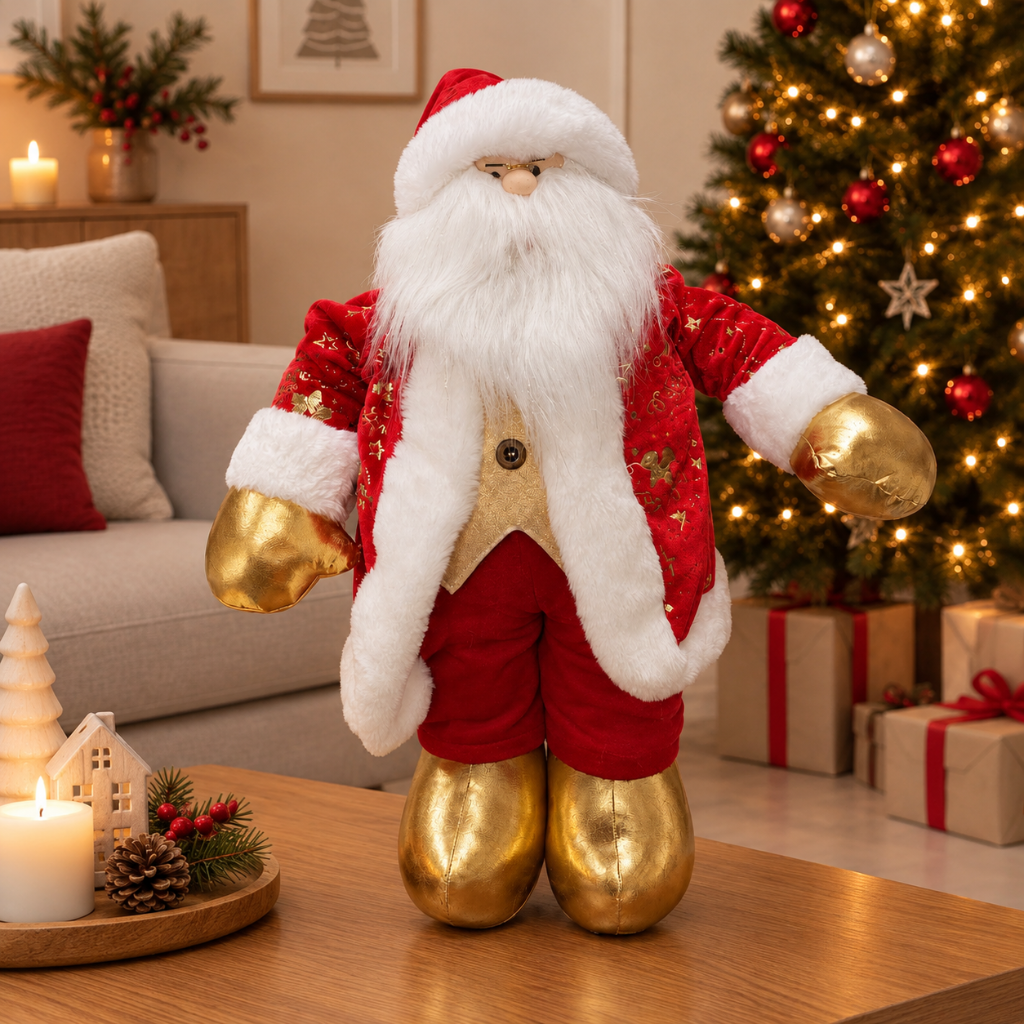 Muñecos Navideños Papá y Mamá Noel Decorativos