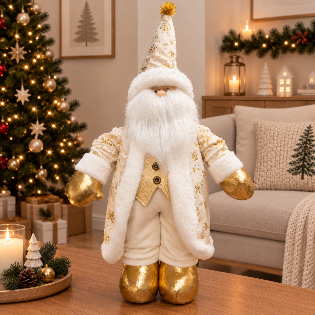 Muñecos Navideños Papá y Mamá Noel Decorativos