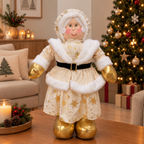 Muñecos Navideños Papá y Mamá Noel Decorativos