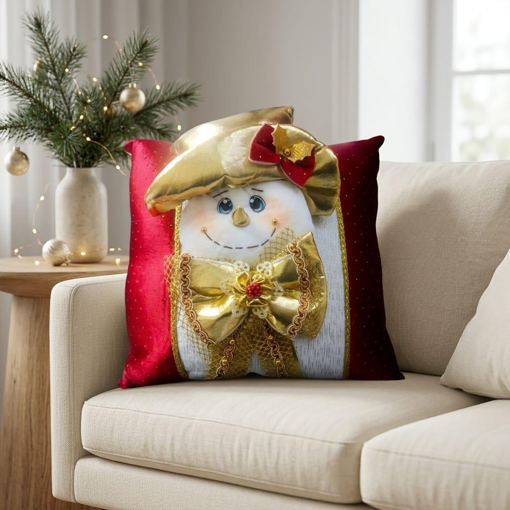 Cojín Navideño Brillante Decorativo Multidiseño